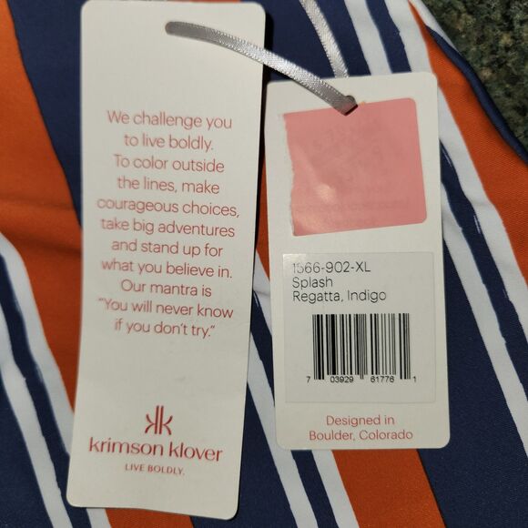 NWT Krimson Klover Splash Regatta Indigo Cover-up Skirt Women XL Nylon - Picture 6 of 7